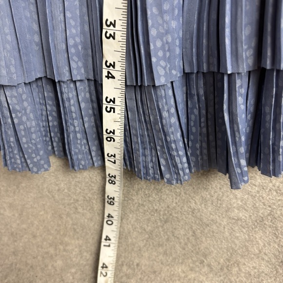 Current Air Anthropologie Periwinkle Cottagecore Tiered Dress Drop Waist Size M - Picture 7 of 7